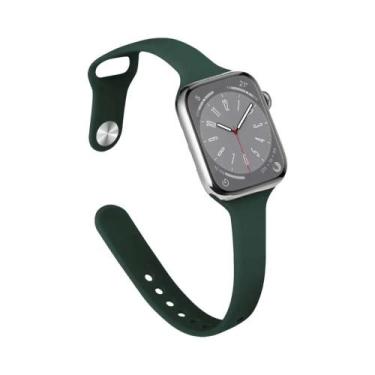 Imagem de Pulseira De Silicone Fina Para Apple Watch 44mm 40mm 38mm 42mm 49mm iW