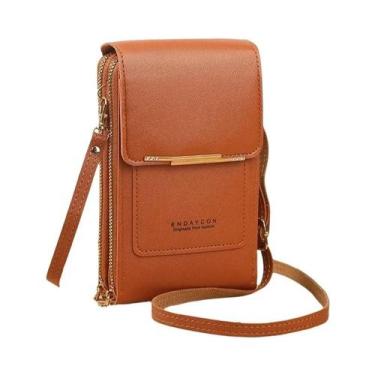 Imagem de Bolsa De Ombro Feminina De Couro Macio Com Tela Sensível Ao Toque, Car