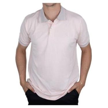 Imagem de Camisa Polo Masculina MC Ogochi Casual Slim Rosa - 0074-Masculino