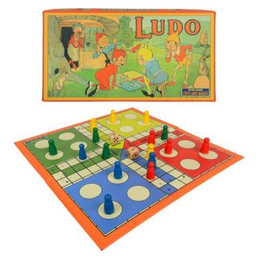 Imagem de Conjunto de 16 fichas do jogo de tabuleiro dobrável Ludo Family YUROZA