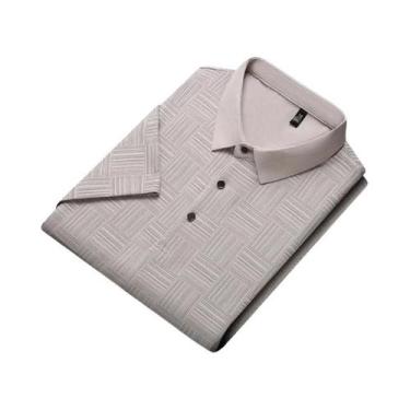 Imagem de Camisa Polo Masculina Estampada Casual De Negócios Com Manga Curta 202