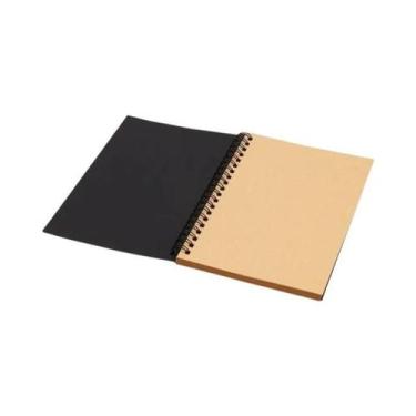 Imagem de Caderno De Papel Kraft Com Espiral Retro Para Desenho, Diário, Graffit