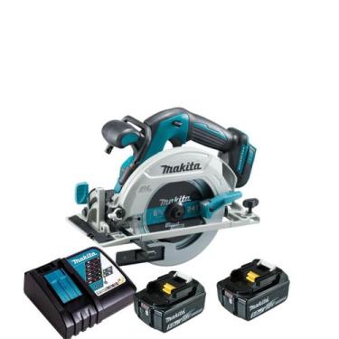 Imagem de Serra Circular 2 Baterias 18v 5ah Makita 6.1/2 Dhs680 Makita