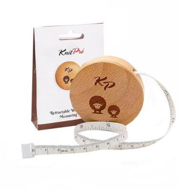 Imagem de Fita Métrica Retrátil de Madeira Knitpro Redonda 150cm