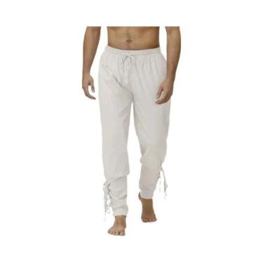 Imagem de Shorts Masculinos De Pirata Viking Renascentista Medieval Com Cordão P