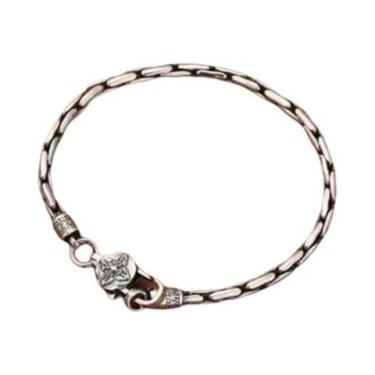 Imagem de Pulseira Masculina De Corda De Cânhamo Com Diamante Prateado E Moedor,