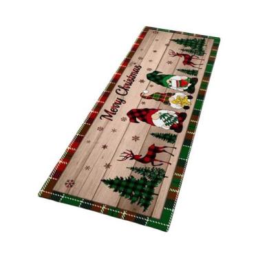 Imagem de Tapetes Antiderrapantes Com Estampa De Árvore De Natal Para Cozinha, S