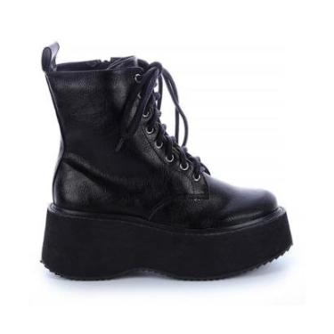 Imagem de Bota Coturno Plataforma Naomi Preto-Feminino