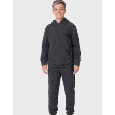 Imagem de Calça Moletinho Punho Com Bolso Inverno Quentinho Moda Dia a Dia Frio - Masculino 4 a 18 anos-Masculino