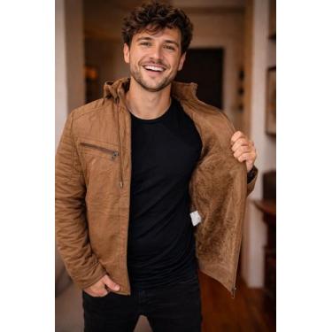 Imagem de Jaqueta Masculina Sarja Com Capuz Removivel Forrada Peluciada Frio - I