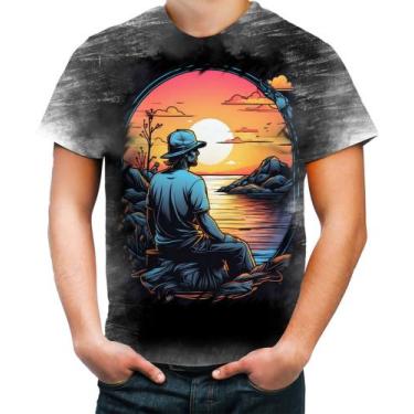 Imagem de Camiseta Desgaste Pesca Esportiva Pôr do Sol Peixes 18 - Kasubeck Stor