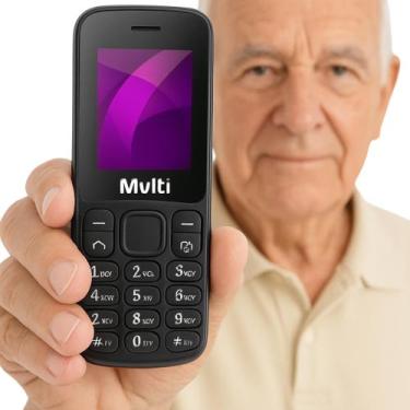 Imagem de Celular Multilaser Up 4G Fácil para Idosos com Teclas Grandes e Rádio 
