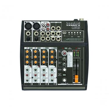 Imagem de Mixer Analógico Soundcraft SX602FX com 6 Canais, USB para Gravação e Playback de MP3 Ha...