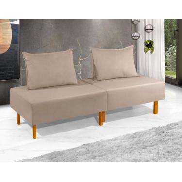 Imagem de Sofá Retrátil 2 em 1 Modular Compacto P/ salas e áreas de espera 1,70x