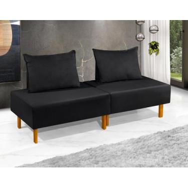 Imagem de Sofá Retrátil 2 em 1 Modular Compacto P/ salas e áreas de espera 1,70x