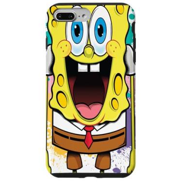 Imagem de Capa para iPhone 7 Plus/8 Plus do Bob Esponja com Estampa de Tinta - S