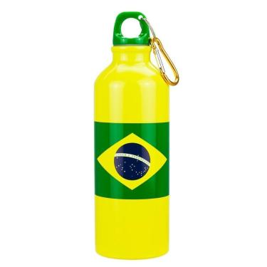 Imagem de Garrafa Alumínio Prendedor Copa Amarela Brasil 500ml-Unissex
