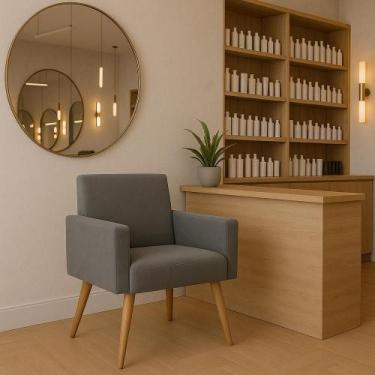 Imagem de Poltrona Para Recepção Sala De Espera Clínica Escritório - Móveis Mafe