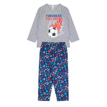 Imagem de Pijama Infantil Masculino Inverno Fun Ahead- Hey Kids Mescla - HeyKids