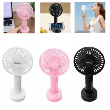 Imagem de Ventilador portatil mesa recarregavel sem fio mini turbo usb base supo