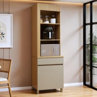 Imagem de Paneleiro Torre Angular 1 Porta 1 Gaveta 65cm 100% Mdf Realeza Premium