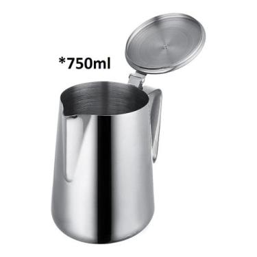 Imagem de Bule Leiteira Inox 750ml Jarra Com Tampa Café Chá Leite - WELLMIX, Ino