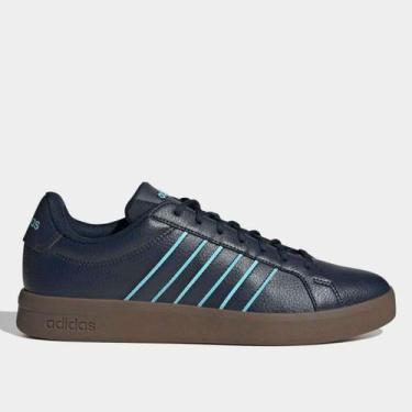 Imagem de Tênis Adidas Grand Court Base 3.0 Masculino, Azul, 40