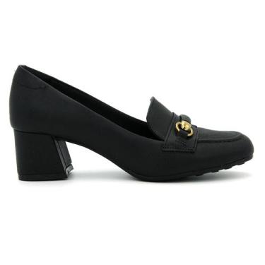 Imagem de Sapato Modare Original Salto Medio Grosso Moda Feminino 114, 36, Preto