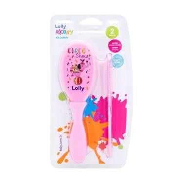 Imagem de Kit Pente e Escova e Cabelo para Bebê Cerdas Macias Rosa Lolly 705001
