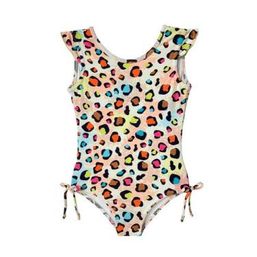 Imagem de Maiô Infantil com Babado Estampado - Metida Moça, 02, Animal print col