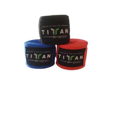 Imagem de Bandagem Boxe- Par - 5cmx3,5m - Atadura - Titan, Vermelho