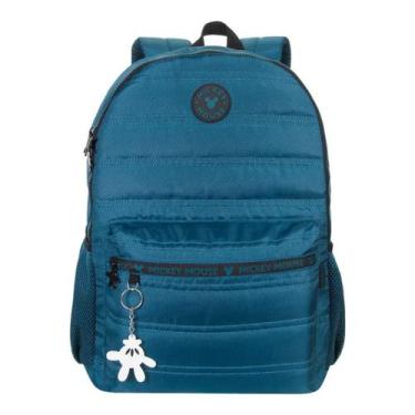 Imagem de Mochila Escolar Mickey Mouse Matelassê Azul - Xeryus