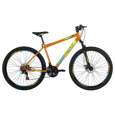 Imagem de Bicicleta Flexus 2.0 Mountain Bike Aro 29 Quadro Aço 21 Marchas Free Action Laranja