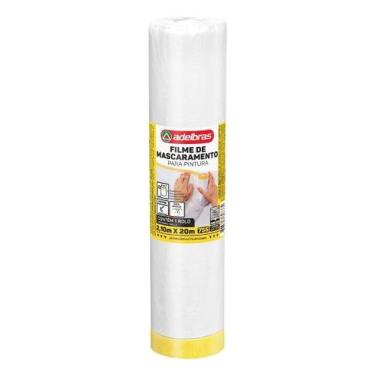 Imagem de Filme de Mascaramento para Pintura 2,10x20m Modelo 755 para Proteção de Superfícies Internas e Externas Adelbras