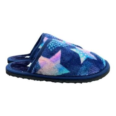 Imagem de Pantufa Feminina Pelinhos Pelucia Confortavel Oferta, Azul, 39/40