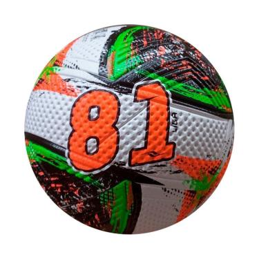 Imagem de Bola de Futebol Society 81 Liga Oficial com Tecnologia Termodalponte Preto e Laranja Dalponte