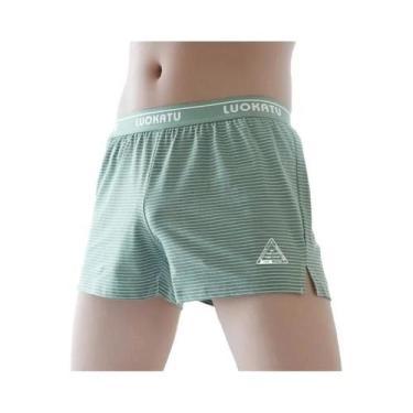 Imagem de Cuecas Boxer Listradas De Algodão Confortáveis Para Homens Em Tamanho 