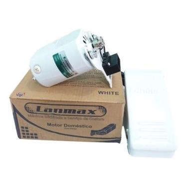 Imagem de Motor Lanmax Para Doméstica 100w Singer Elgin Vigorelli 110V - BRANCO