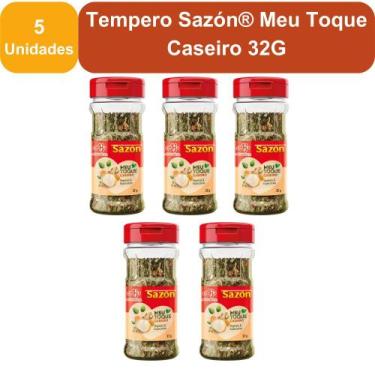 Imagem de Kit 5 Unidades Tempero Sazón Meu Toque Caseiro 32G