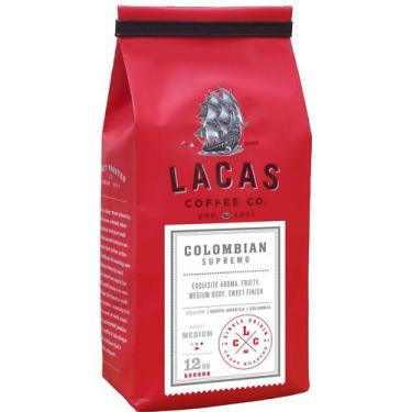Imagem de Café Lacas Colombiano Supremo Moído Médio 340g - Lacas Coffee Company