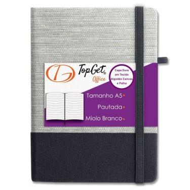 Imagem de Caderneta Elegance 14X21cm 96 Fls Pautadas - TopGet, Preto