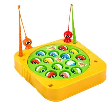 Imagem de Jogo de Pescaria Infantil Pesca Maluc Pega Peixe Jogo Educativo com Varas de Pesca Amarelo Estrela 1 Kit Pescaria