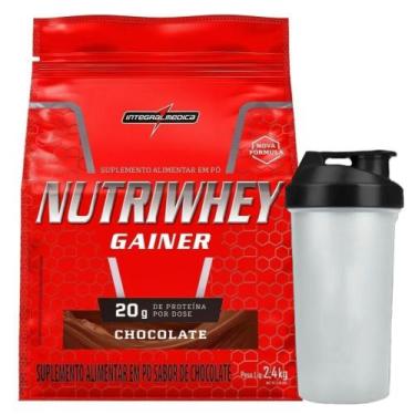 Imagem de Nutri Whey Gainer Chocolate 2.4Kg Coqueteleira Integralmedica - Integr