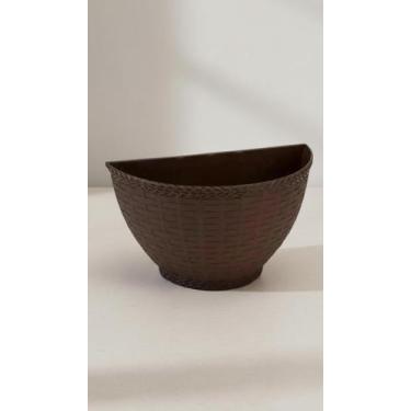 Imagem de 10 Vasos de Parede Rattan 3,4L Jardim Vertical Meia Lua - Congratulati