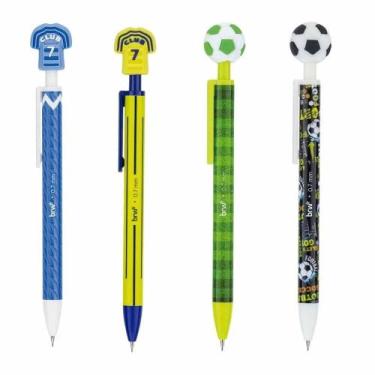 Imagem de Lapiseira plastica divertida 0,7mm soccer - BRW, Verde, S/T