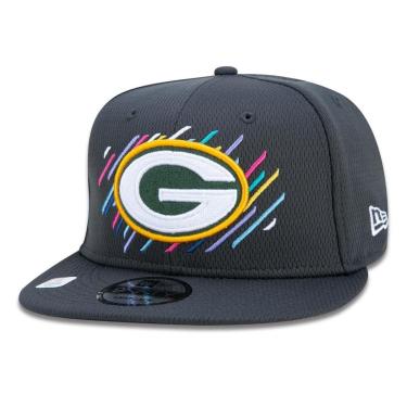 Imagem de BONE 9FIFTY GREEN BAY PACKERS CRUCIAL CATCH ABA RETA PRETO ABA RETA SNAPBACK CHUMBO NEW ERA-Masculino