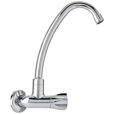 Imagem de JAPI 1156P50 Torneira Bica Movel para Pia Cozinha Parede Abs, Cromado, 1/4 Volta P50