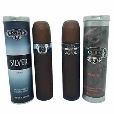 Imagem de Perfume Cuba Silver Masculino Importado + Cuba Black Importado 100 ml