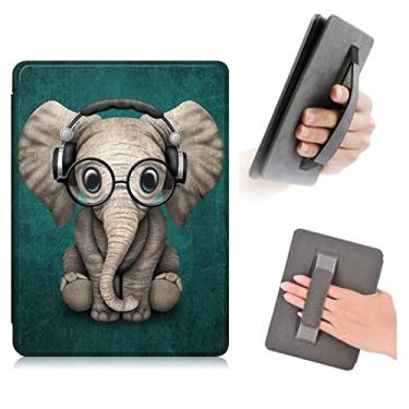 Imagem de Capa YYS para Kindle Paperwhite 11ª geração 2021 a 6,8 polegadas capa com alça de mão, despertar/hibernar automático, adequada apenas para elefante de 11ª geração de 2021