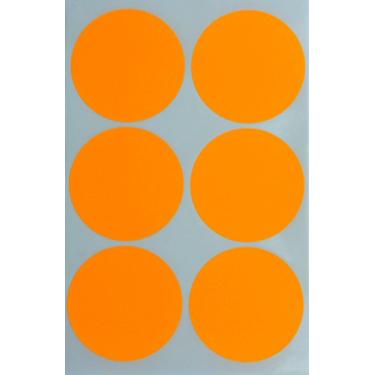 Imagem de Etiquetas redondas de 5 cm laranja neon 50 mm para multiuso pacote com 180, ótimo para frascos e identificação de armazenamento - Adesivo permanente - Etiqueta circular de 5 cm